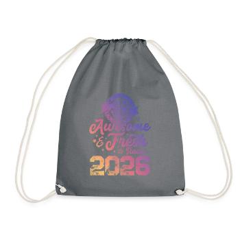 2026 awesome fresh - Turnbeutel - Grau - Vorne