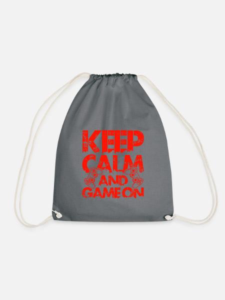 keep calm gamer - Turnbeutel - Grau