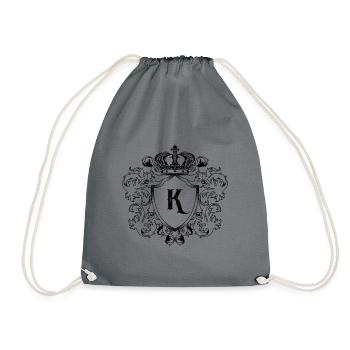 Armoiries de la lettre K - Sac de sport léger - gris - Devant