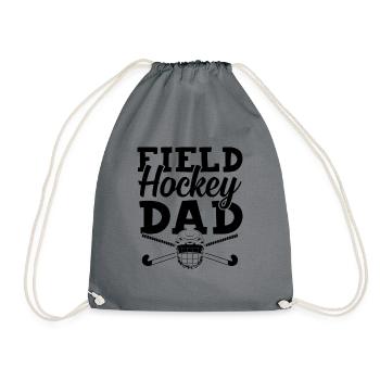 feldhockey papa - Turnbeutel - Grau - Vorne