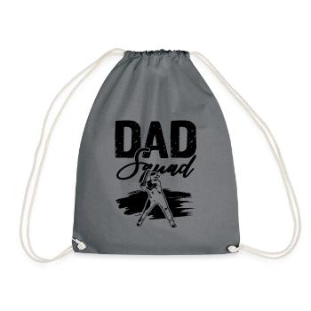 baseball dad squad - Turnbeutel - Grau - Vorne