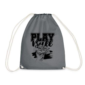 Baseball Sports - Drawstring Bag - grey - Front
