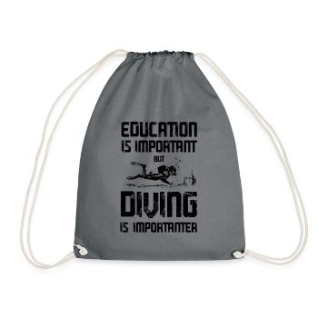 ausbildung tauchen - Turnbeutel - Grau - Vorne