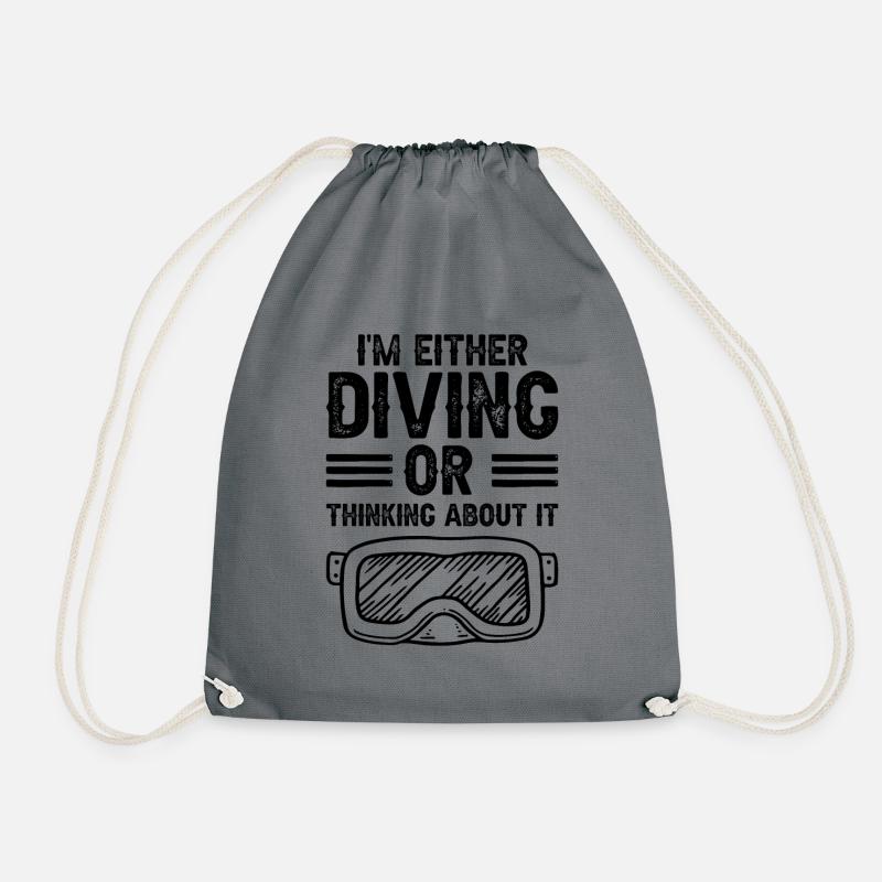Tauchen scuba diving - Turnbeutel - Grau