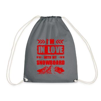 love Snowboarding - Turnbeutel - Grau - Vorne