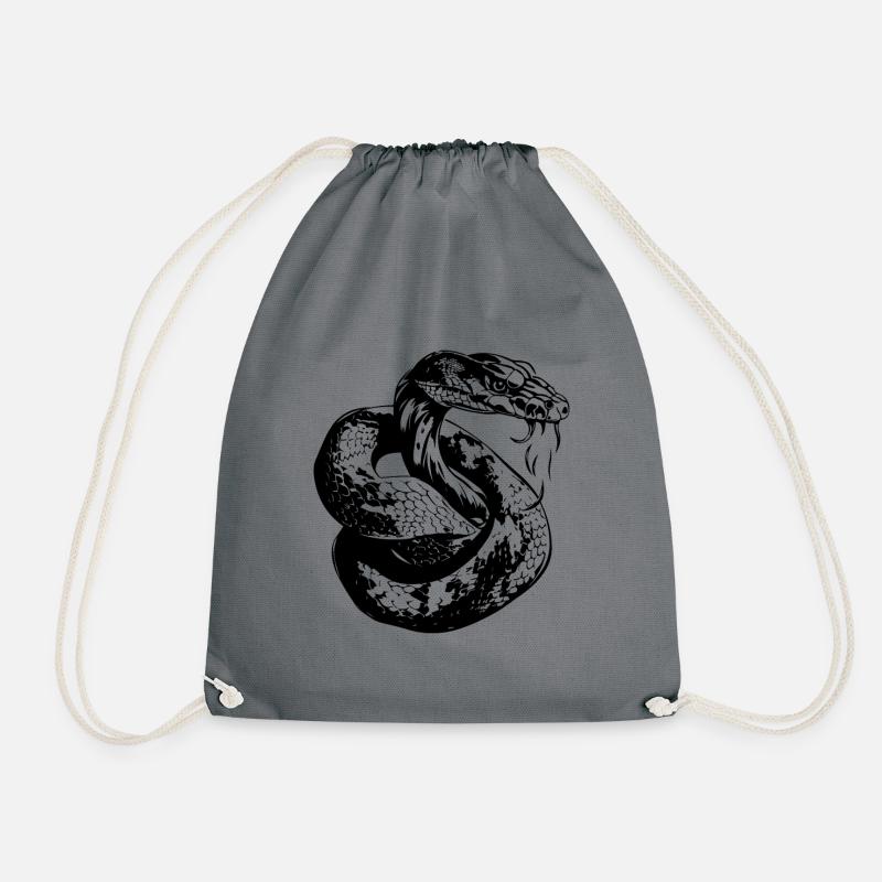 Schlange Tattoo Cobra - Turnbeutel - Grau