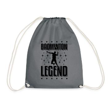 Bedminton Legend - Drawstring Bag - grey - Front