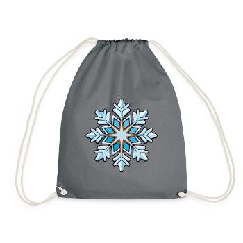 Icône de neige de flocon de neige - Sac de sport léger - gris - Devant