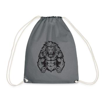 Gymnase d’entraînement Lion Muscles - Sac de sport léger - gris - Devant