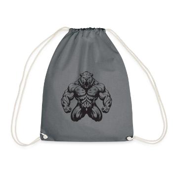 Ours Grizzly Musculation Muscles - Sac de sport léger - gris - Devant