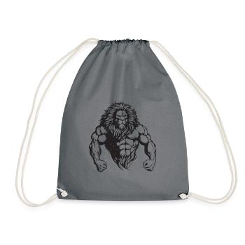 Muscles Lion Musculation - Sac de sport léger - gris - Devant