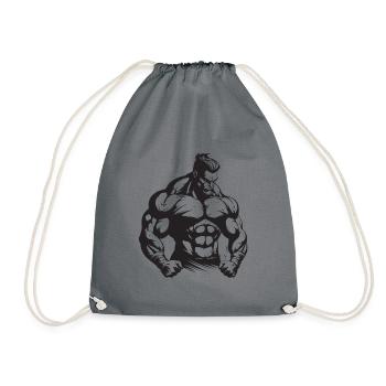 Bodybuilder Muscles Workout Gym - Sac de sport léger - gris - Devant