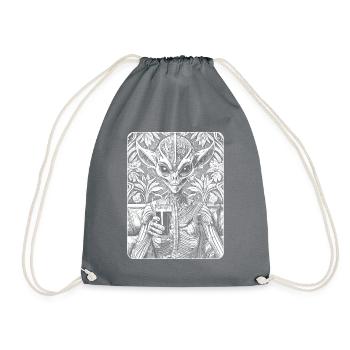 Alien Lounge : Chemise unique pour les fans de science-fiction ! - Sac de sport léger - gris - Devant