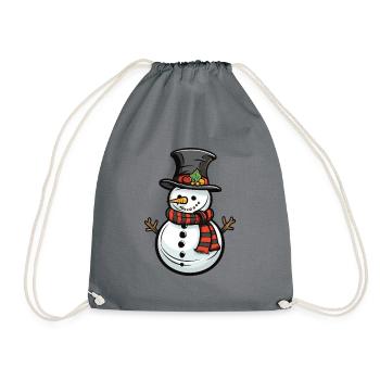 Bonhomme de neige hiver bande dessinée - Sac de sport léger - gris - Devant