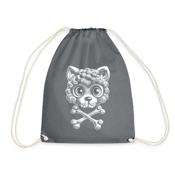 Hamster mignon : Charmant crâne sur T-shirt - Sac de sport léger - gris - Devant