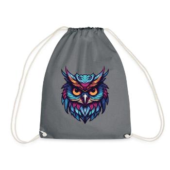 Portrait de hibou - Sac de sport léger - gris - Devant