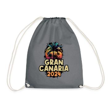 Dicton des vacances de Gran Canaria 2024 - Sac de sport léger - gris - Devant