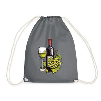 Verre à vin VinRaisins Vin - Sac de sport léger - gris - Devant