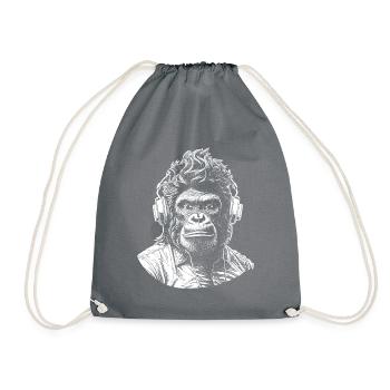 T-shirt urbain Gorilla Groove avec touche hip-hop - Sac de sport léger - gris - Devant