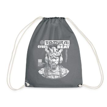 Samurai Tech: Musik T-Shirt für Sci-Fi-Fans - Turnbeutel - Grau - Vorne