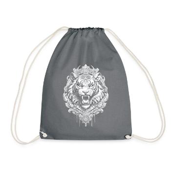 Chemise streetwear tigre futuriste - Sac de sport léger - gris - Devant