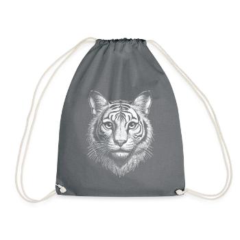 Nature Experience Tiger: Wilderness T-Shirt - Drawstring Bag - grey - Front