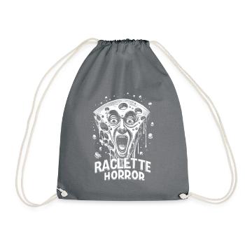 Raclette Horror T-Shirt: Creepy Cheese Shock - Drawstring Bag - grey - Front