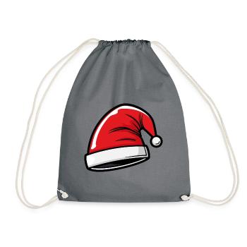 Chapeau de Noël Bonnet de Noël - Sac de sport léger - gris - Devant