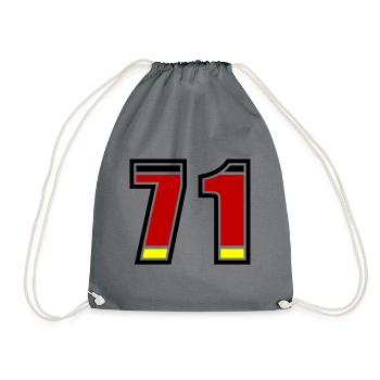71 Numéro Allemagne Jersey - Sac de sport léger - gris - Devant