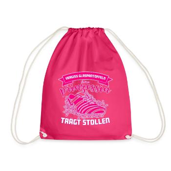 Fußballerin Frauenfußball Spielerin Prinzessin - Turnbeutel - Fuchsia - Vorne