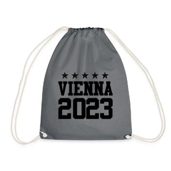 Vienna 2023 Wien - Drawstring Bag - grey - Front