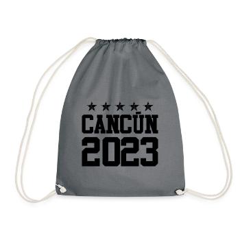 Cancun 2023 - Drawstring Bag - grey - Front