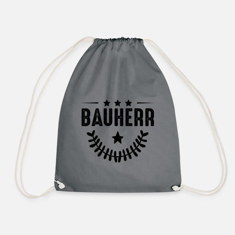 Bauherr Haus Bau - Turnbeutel - Grau
