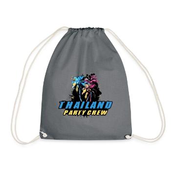 Thailand Party Crew Holiday Saying - Drawstring Bag - grey - Front