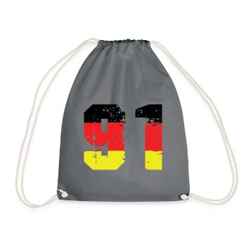 91 Numéro Allemagne Jersey - Sac de sport léger - gris - Devant