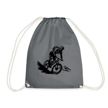 Mountainbiker Sport Mountainbike - Turnbeutel - Grau - Vorne