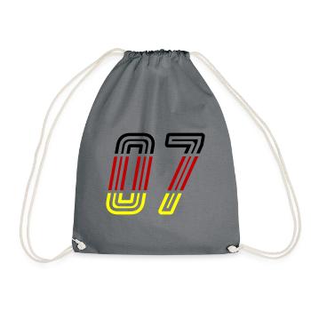 7 Zahl symbol Germany - Turnbeutel - Grau - Vorne