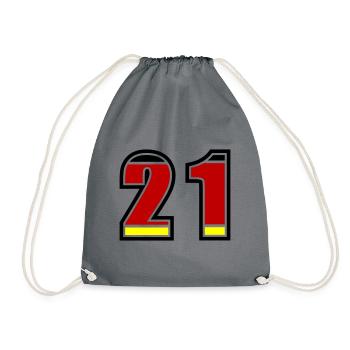 21 Number Germany Jersey - Drawstring Bag - grey - Front