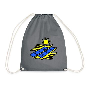 Panneaux d'énergie solaire - Sac de sport léger - gris - Devant