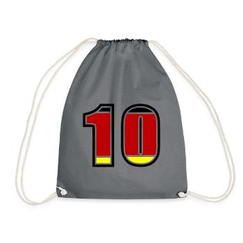 10 Number Germany Jersey - Drawstring Bag - grey - Front