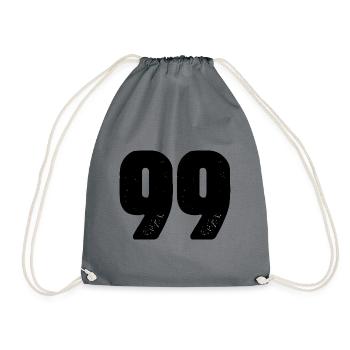 99 Number jersey - Drawstring Bag - grey - Front