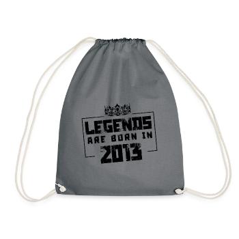 2013 legends born in - Turnbeutel - Grau - Vorne