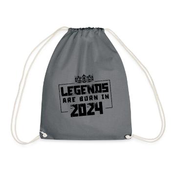 2024 légendes nées en - Sac de sport léger - gris - Devant