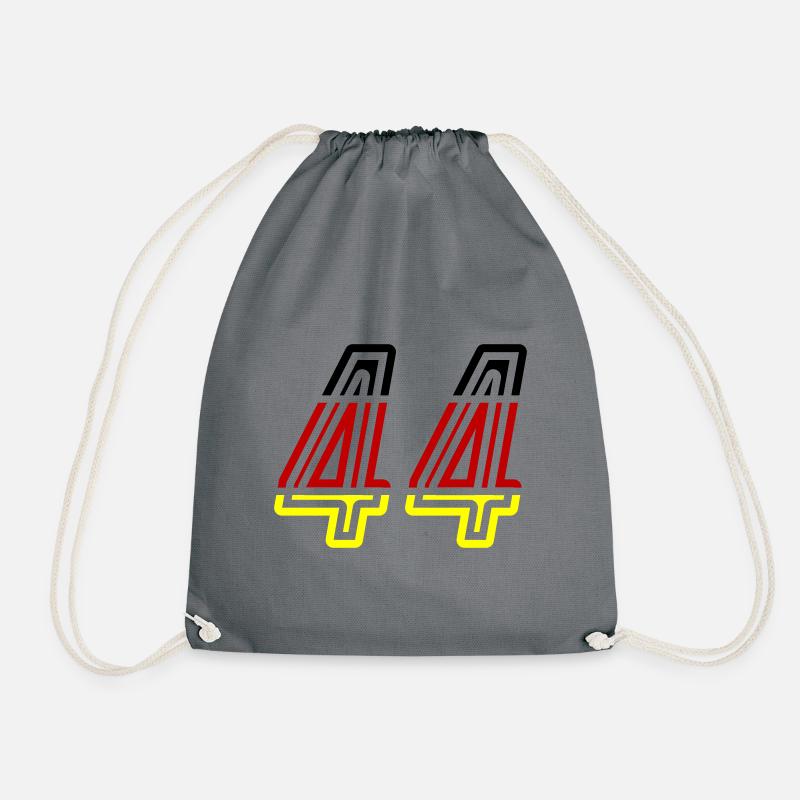 44 Number symbol Germany - Drawstring Bag - grey