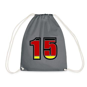 15 Numéro Allemagne Jersey - Sac de sport léger - gris - Devant
