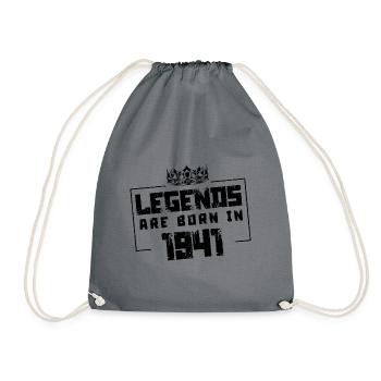 1941 Legends Born in - Drawstring Bag - grey - Front