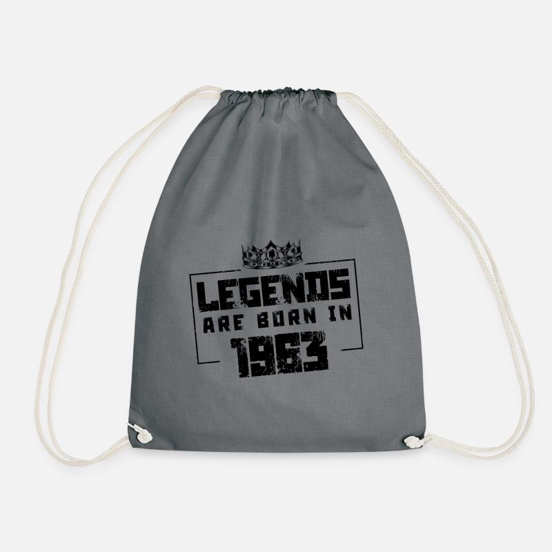 1963 legends born in - Turnbeutel - Grau