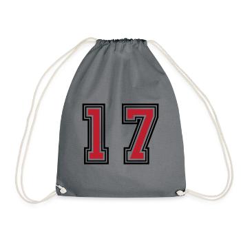 17 Symbole numérique - Sac de sport léger - gris - Devant