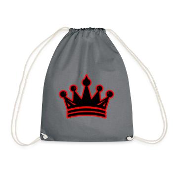 Crown King Symbol - Drawstring Bag - grey - Front