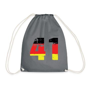 41 Number Germany Jersey - Drawstring Bag - grey - Front